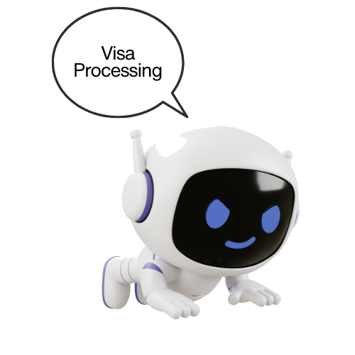 Visa processing mascot