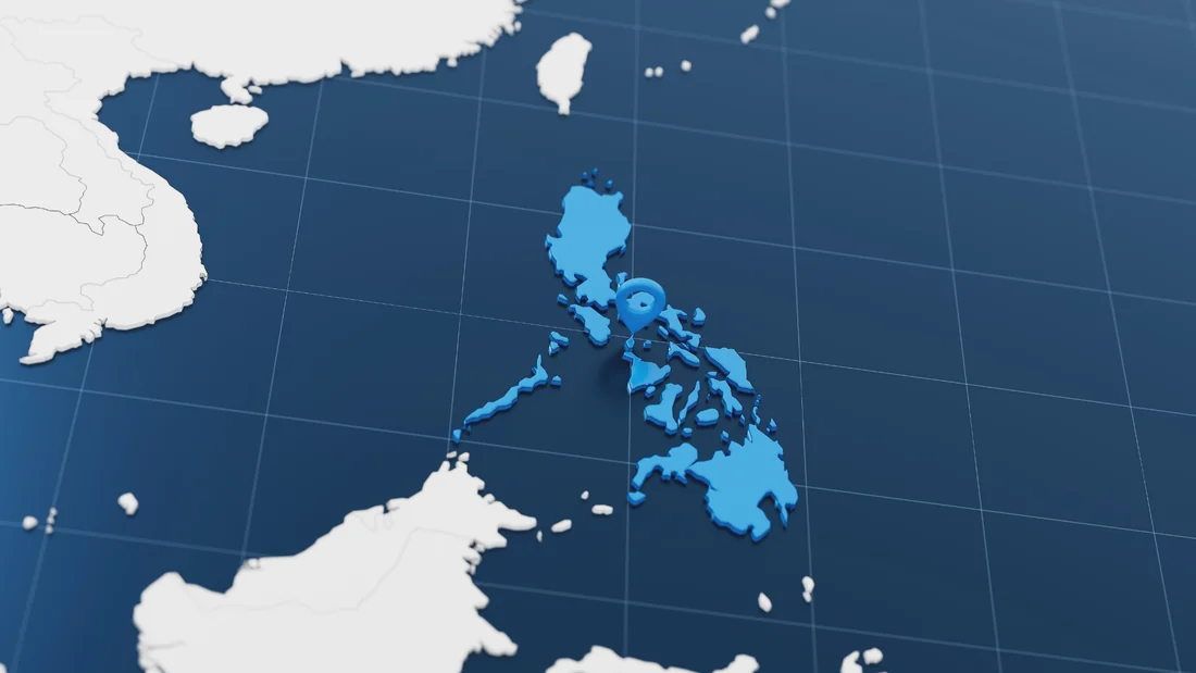 Philippines map for work visa processing