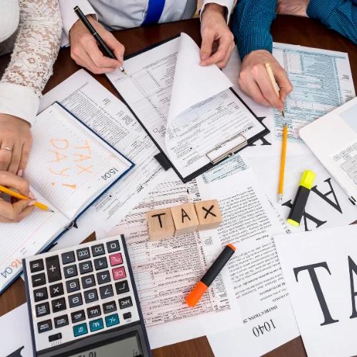 Tax compliance documents and calculator